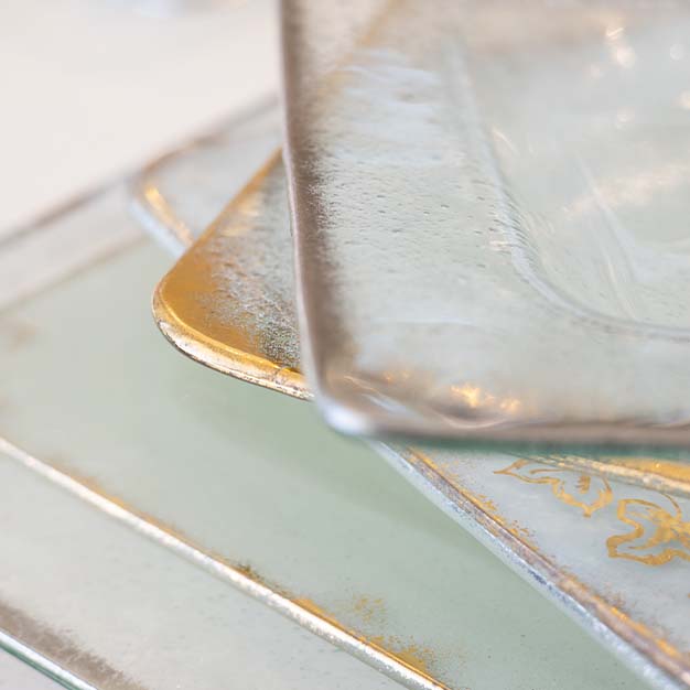 Handcrafted glass plates